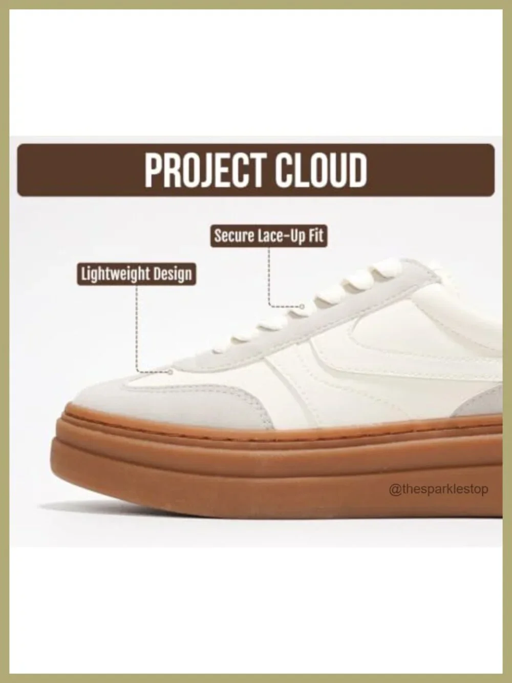 Women's Breathable Platform Sneakers Memory Foam Lace-Up Fashion
